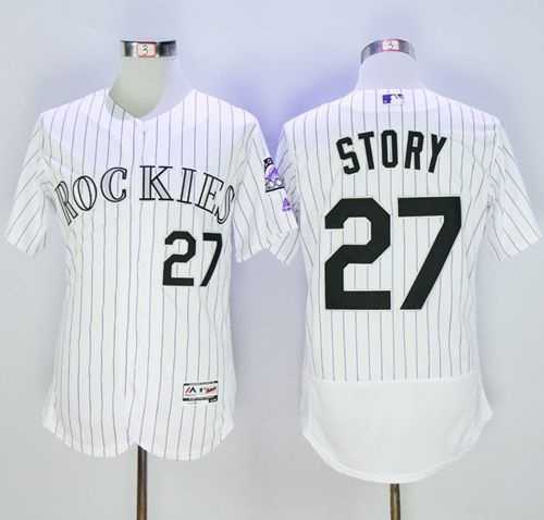 Colorado Rockies #27 Trevor Story White Strip 2016 Flexbase Collection Stitched Baseball Jersey,We sell and wholesale Colorado Rockies #27 Trevor Story White Strip 2016 Flexbase Collection Stitched Baseball Jersey on line form chian!